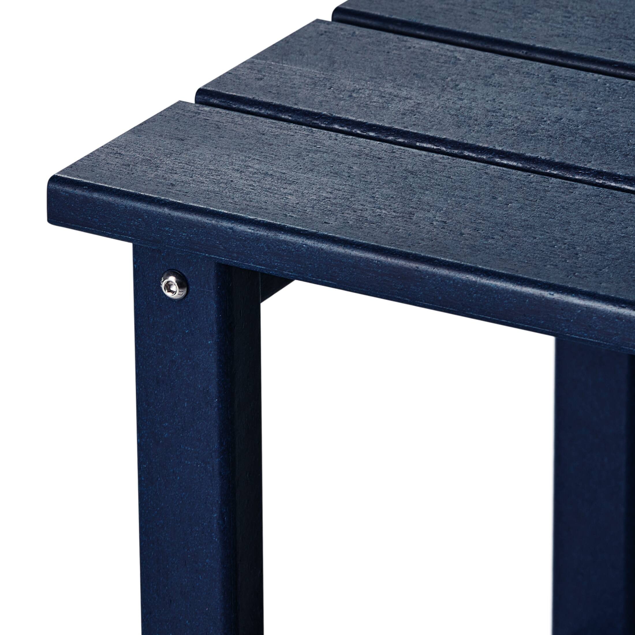 Alt View 4. WestinTrends - WestinTrends Malibu 14" square outdoor Side table for Adirondack chair - Navy Blue.