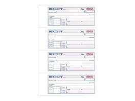 TOPS - 2-Part Carbonless Receipts Book, 2.75"L x 7.13"W, 200 Forms/Book, Each - White/Canary