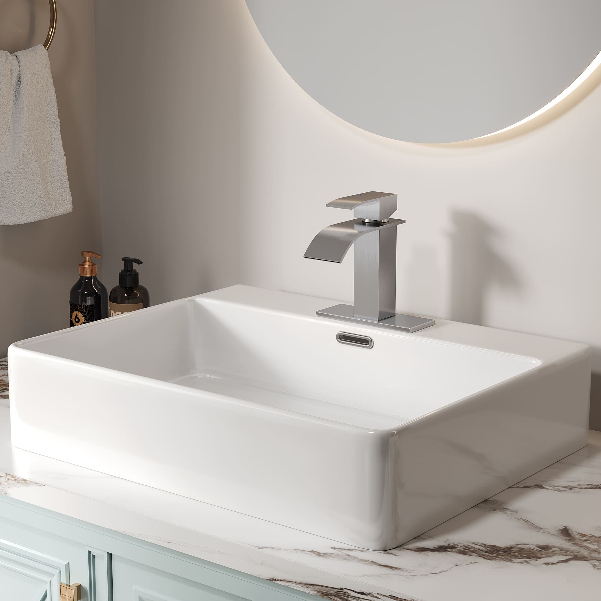 BF-KTDP1301-BN 6 - Inch Harlow Single Handle Bathroom Faucet Finish