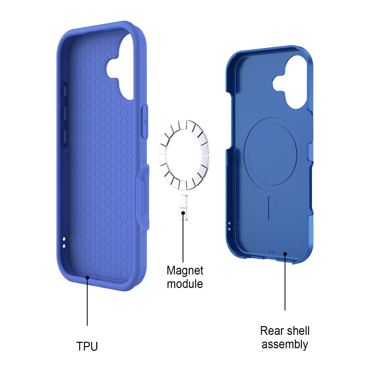 - TPU
- Magnet module
- Rear shell assembly
