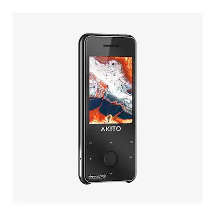 Front. Akito - Akito S6 Kosher MP3 Player with 8GB Memory and Built-In Speaker (Black).