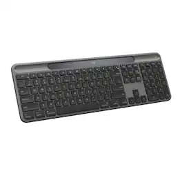 Logitech - Signature Slim Solar+ K980 for Mac Wireless Bluetooth Solar and Artificial Light Powered Keyboard with Customizable Keys - Graphite