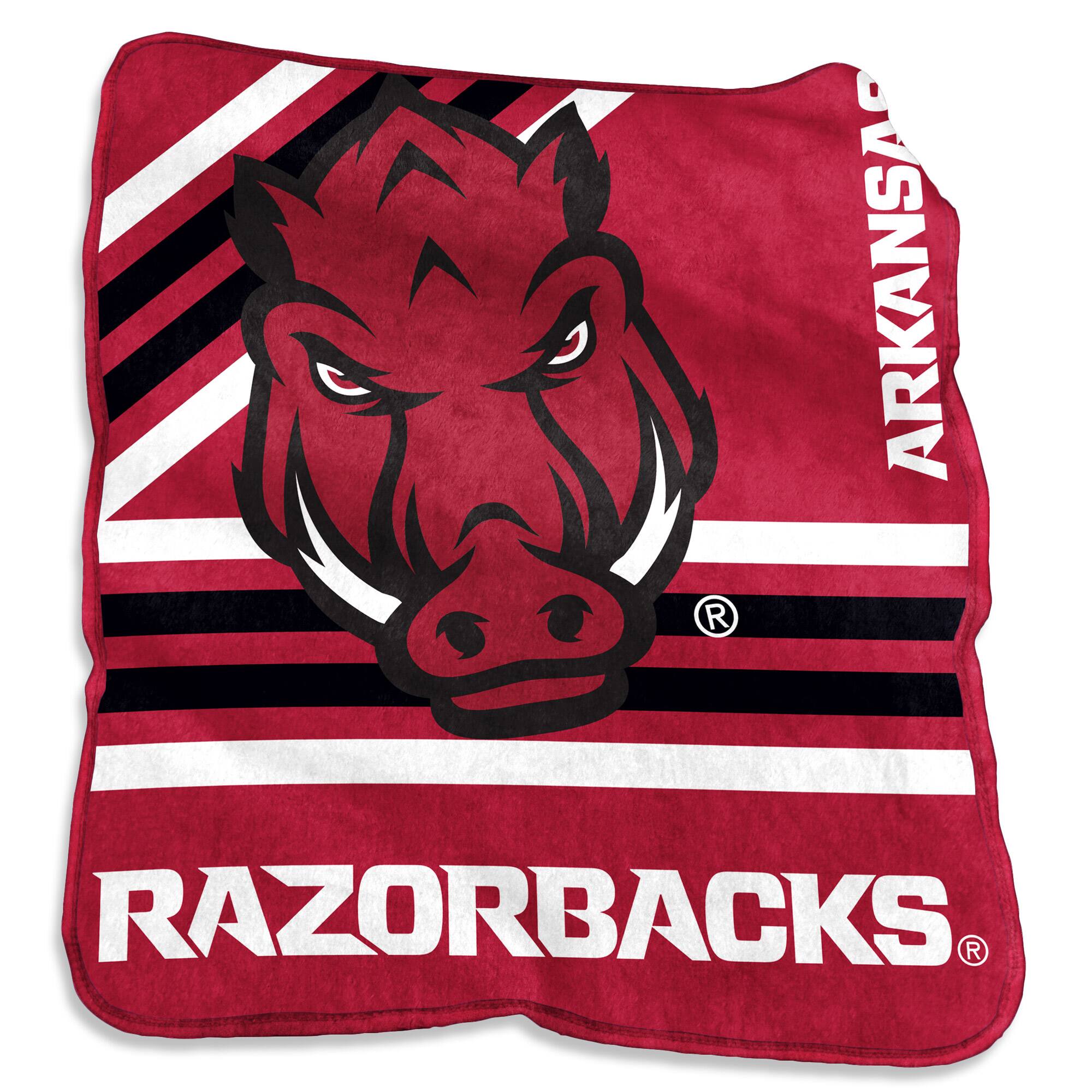 Logo Brands Arkansas Razorbacks 50'' x 60'' Team Plush Raschel Throw ...