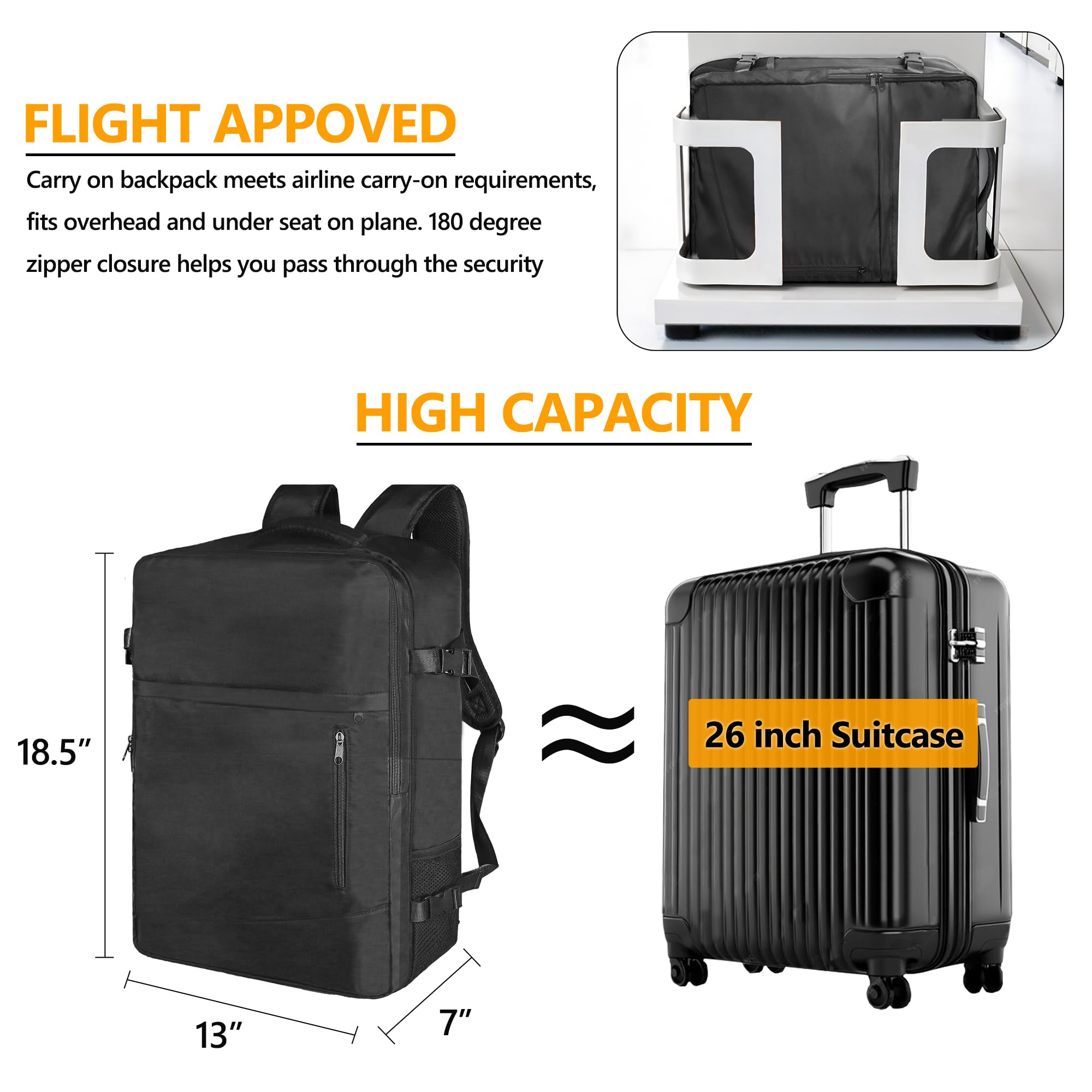 Back. Live At Space - Travel Vacuum Backpack  60l Seal Air Vac Pack With Pump Carry On Suitcase Luggage Flight Approved For Men Women - Navy Blue-50-60L.