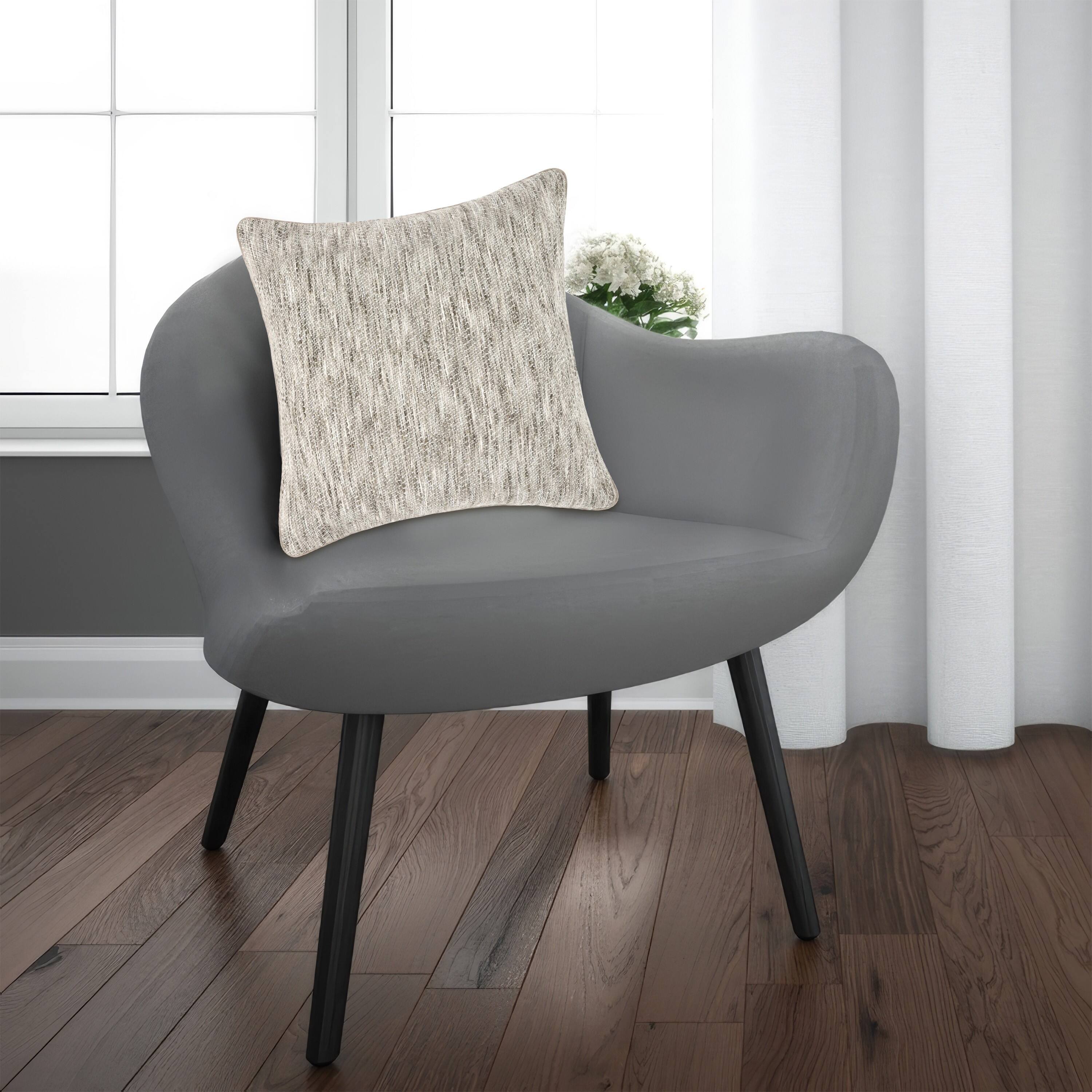 Alt View 2. Manhattan Lane - Sam Square Accent Throw Pillow, 22 Inch, Cotton Blend Textu - Beige.