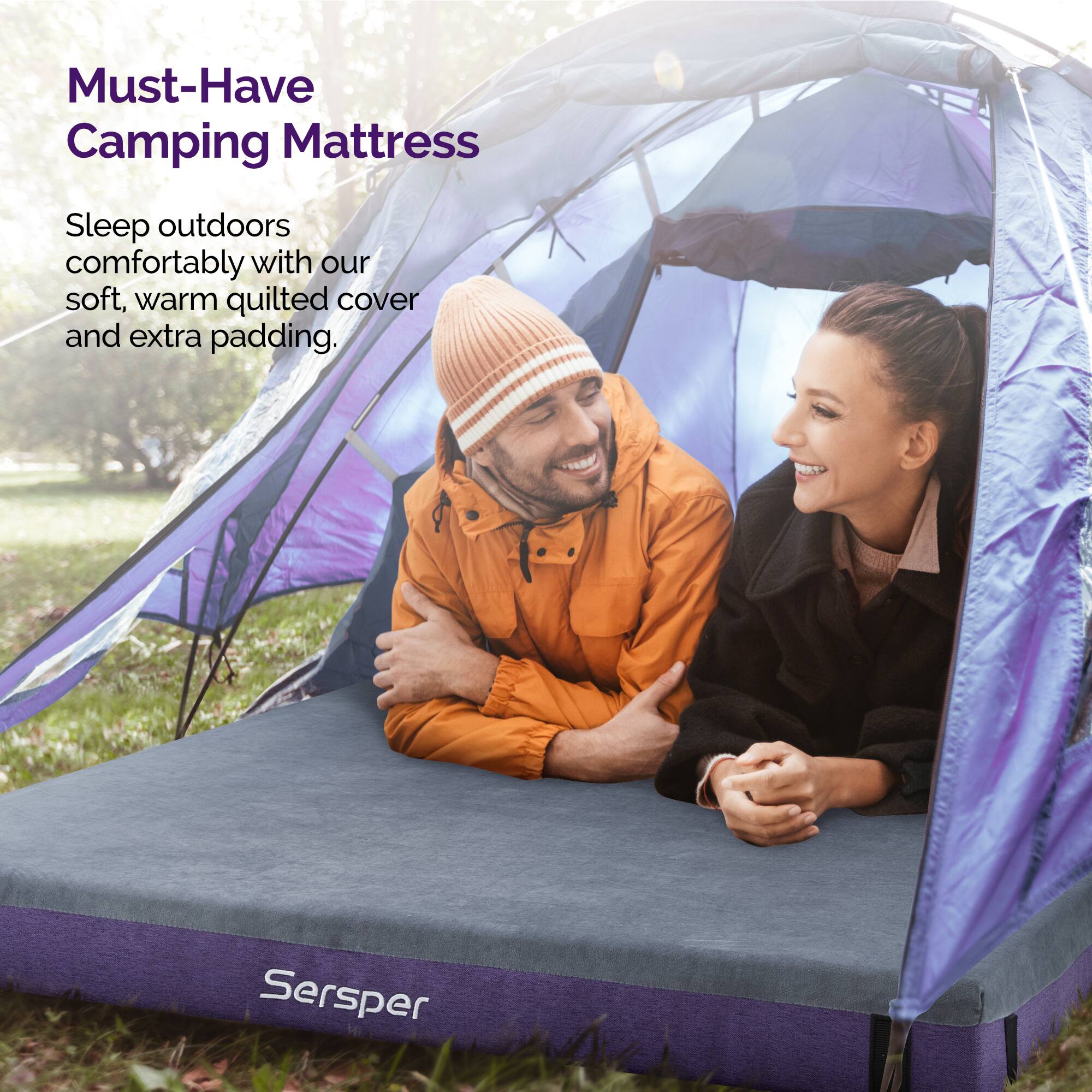 Must-Have Camping Mattress

Sleep outdoors comfortably with our soft, warm quilted cover and extra padding.

Sersper