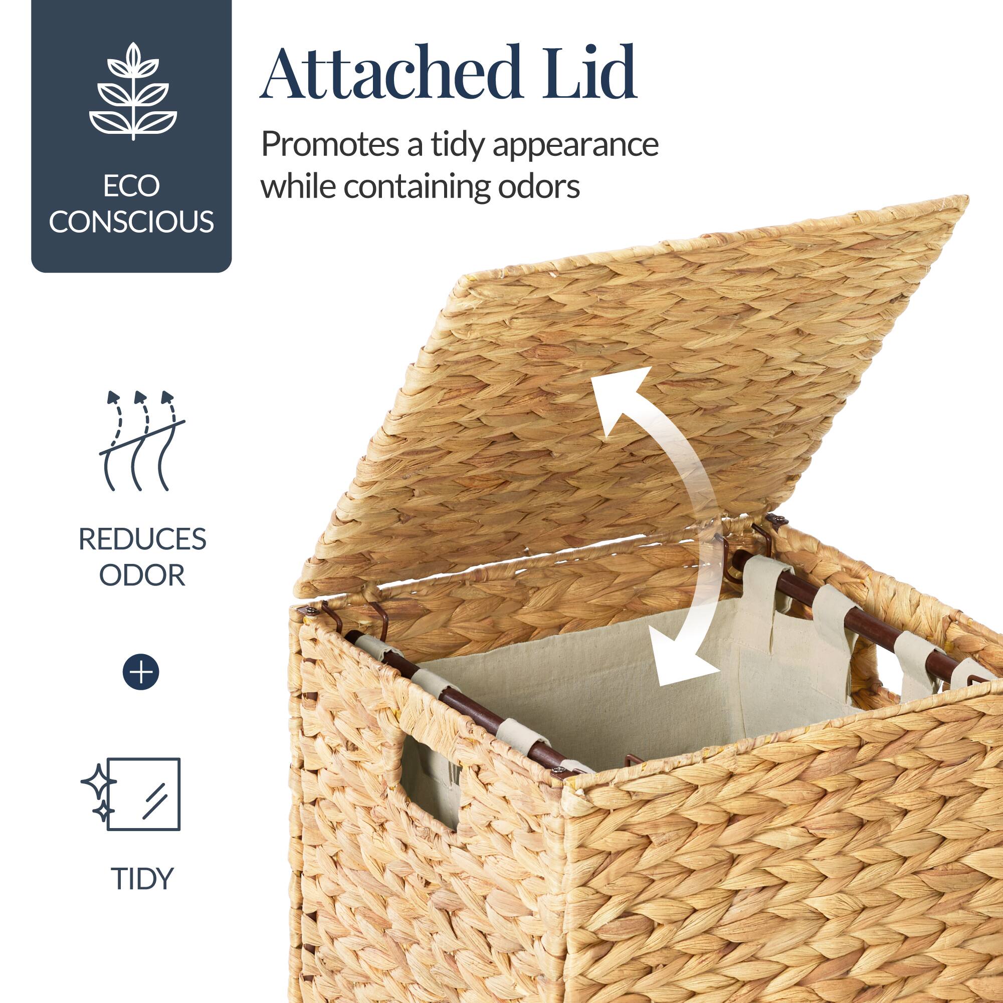 Attached Lid Promotes a tidy appearance ECO while containing odors CONSCIOUS REDUCES ODOR + TIDY