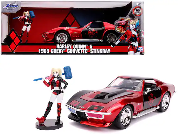 Jada
8+
DIE CAST FIGURE
HARLEY QUINN™ & 1969 CHEVY CORVETTE STINGRAY
DC POW