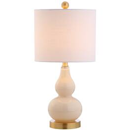Jonathan Y - Anya 20.5" Mini Glass LED Table Lamp - Ivory