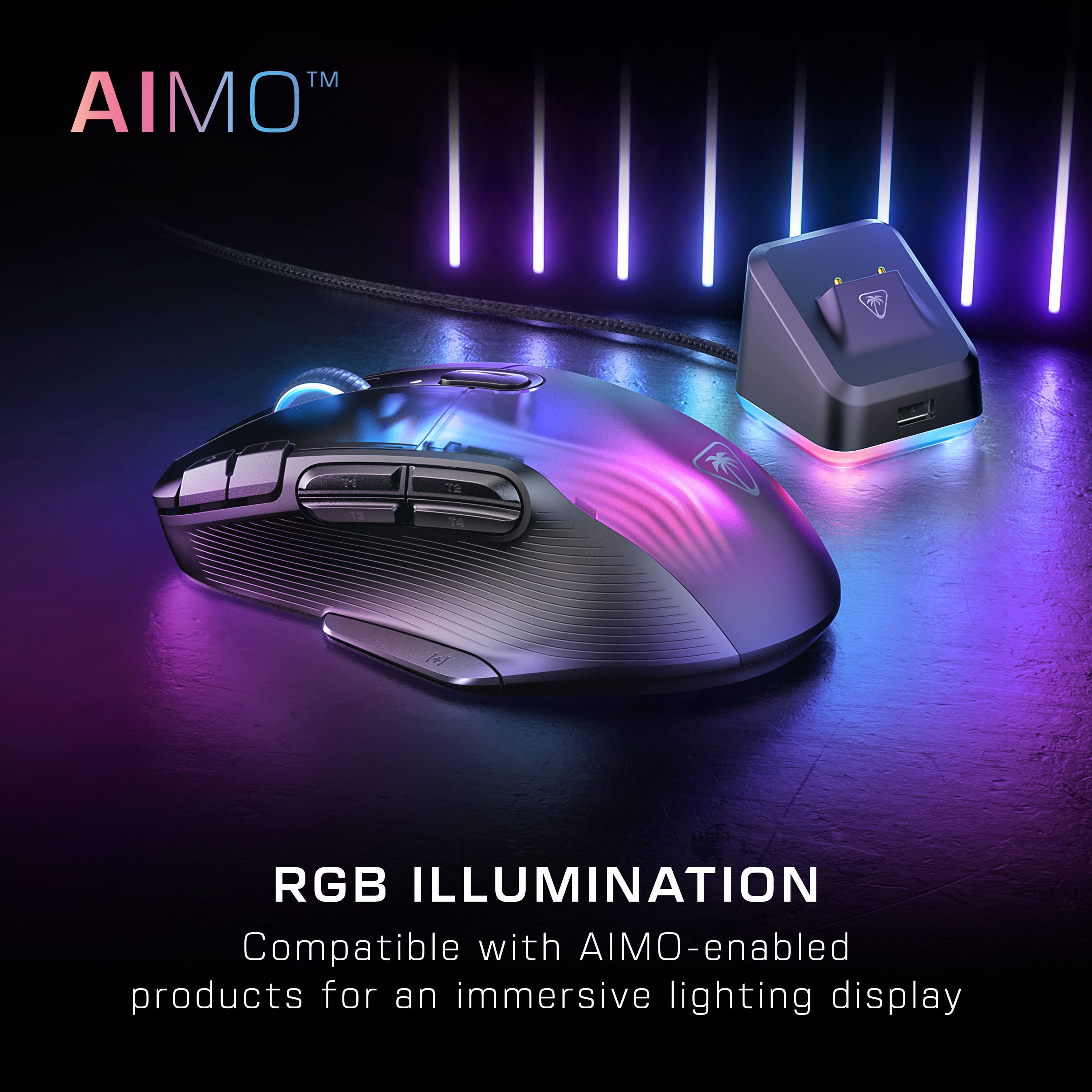 AIMO TM K RGB ILLUMINATION Compatible with AIMO-enabled products for an immersive lighting display.