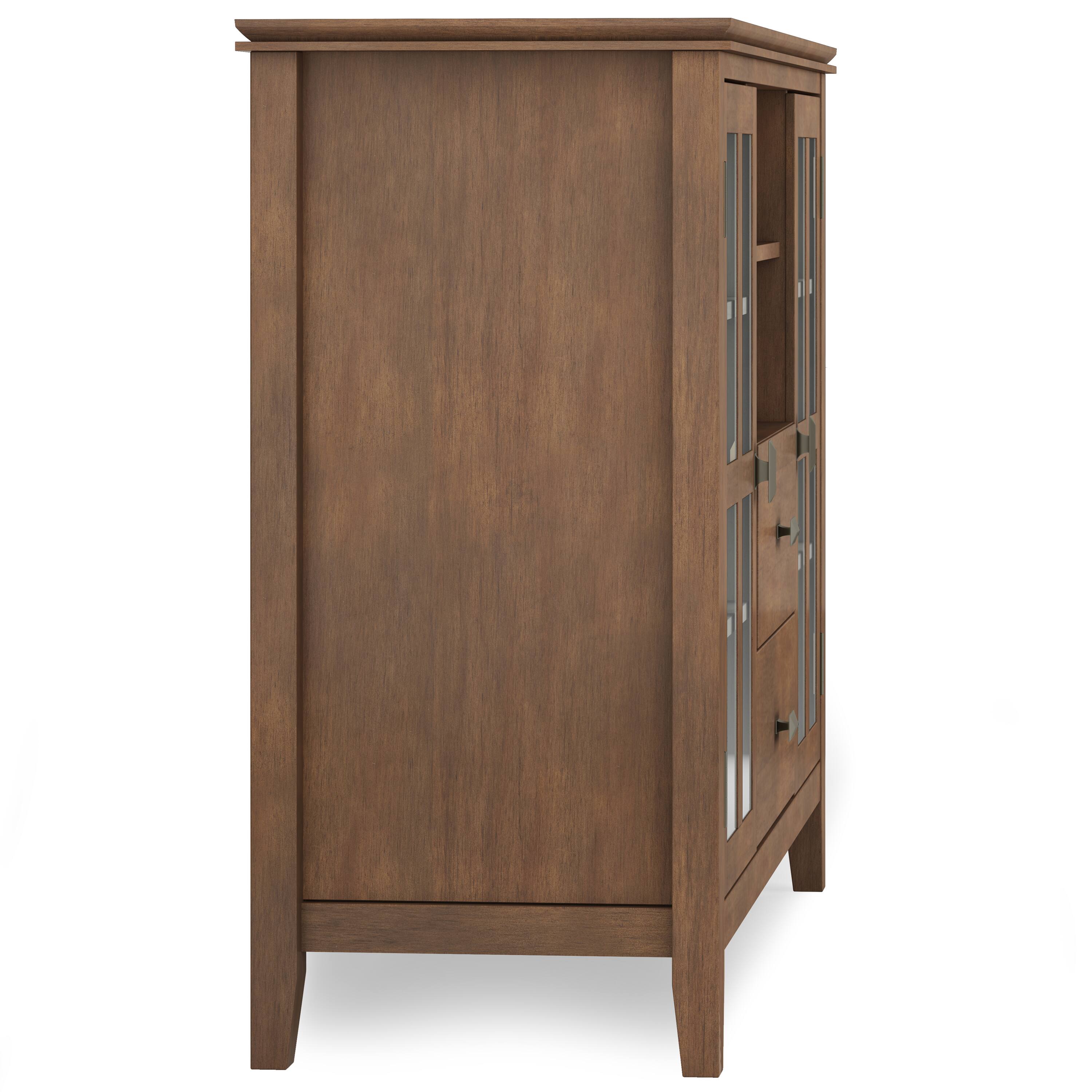 Alt View 1. Simpli Home - Artisan SOLID WOOD Tall TV Media Stand in Rustic Natural Aged Brown For TVs up to 60 inches - Rustic Natural Aged Brown.