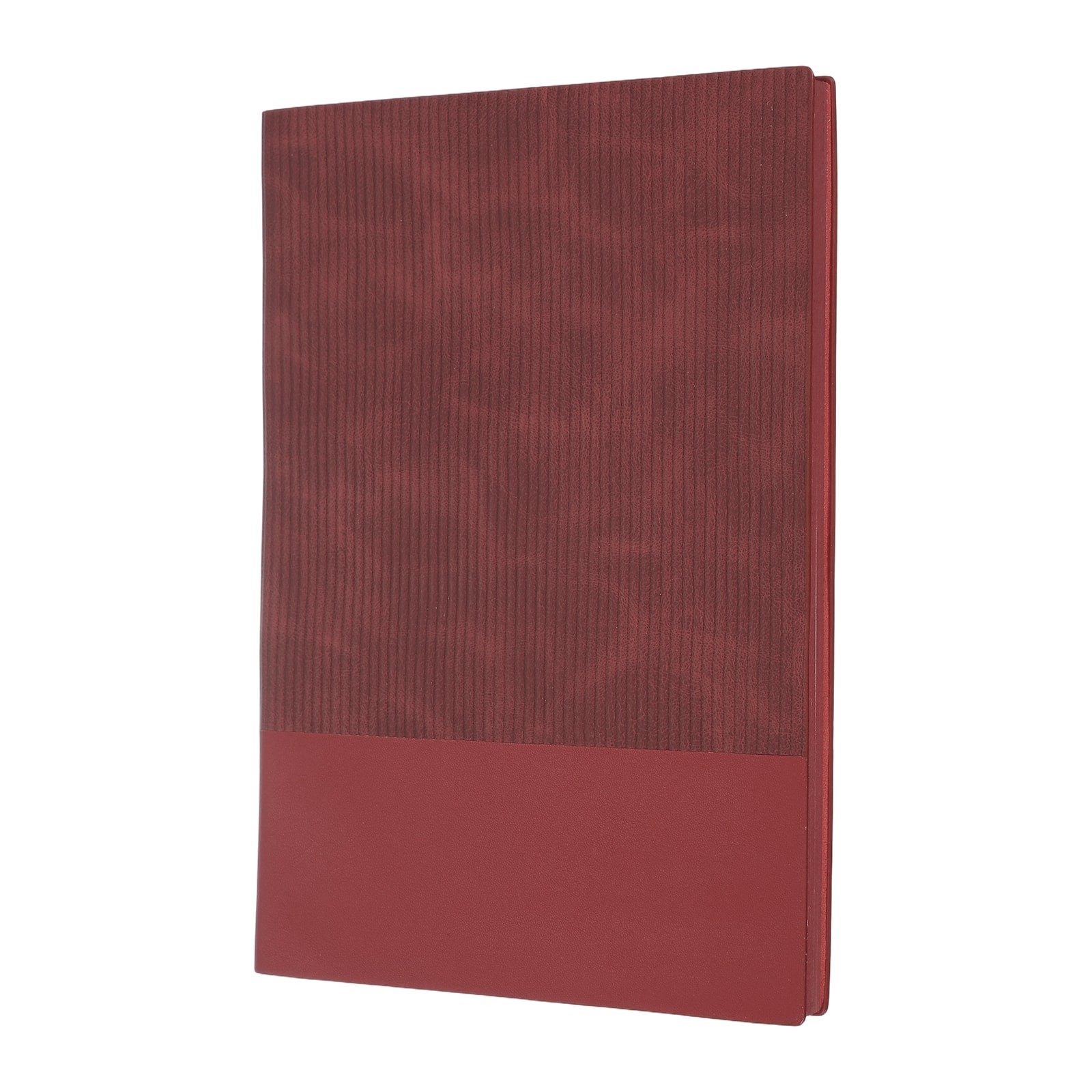 Unique Bargains - Hardcover Leather Lined Journal, 100 Pages 8.3x5.7" A5 Lined Diary Notebook for Office Home Writing - Red