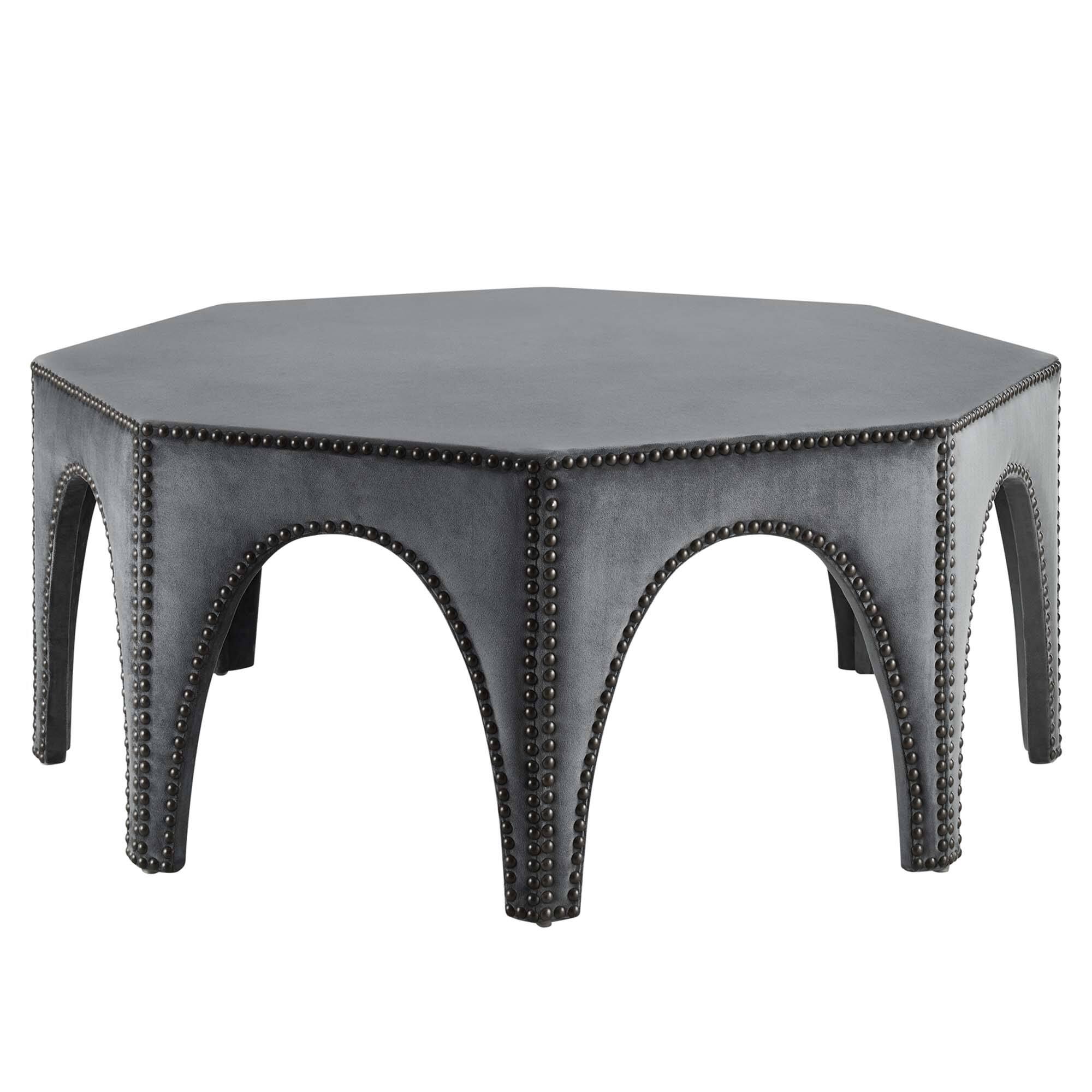 Angle. Modway - Victory Performance Velvet Ottoman by Modway - EEI-5035-GRY.