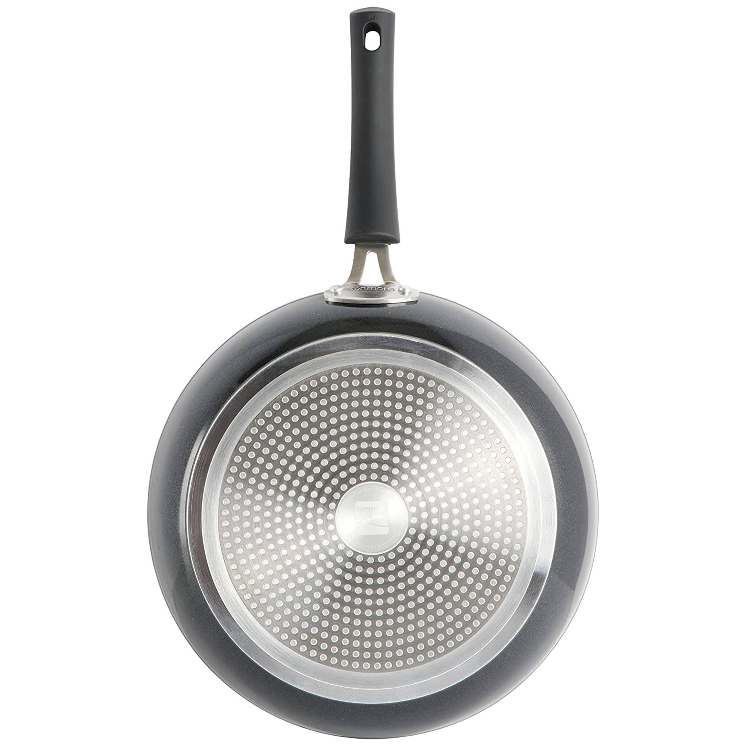 Alt View 3. Gibson - Kenmore Arlington 8 Inch Nonstick Aluminum Frying Pan in Black Diamond - Black.