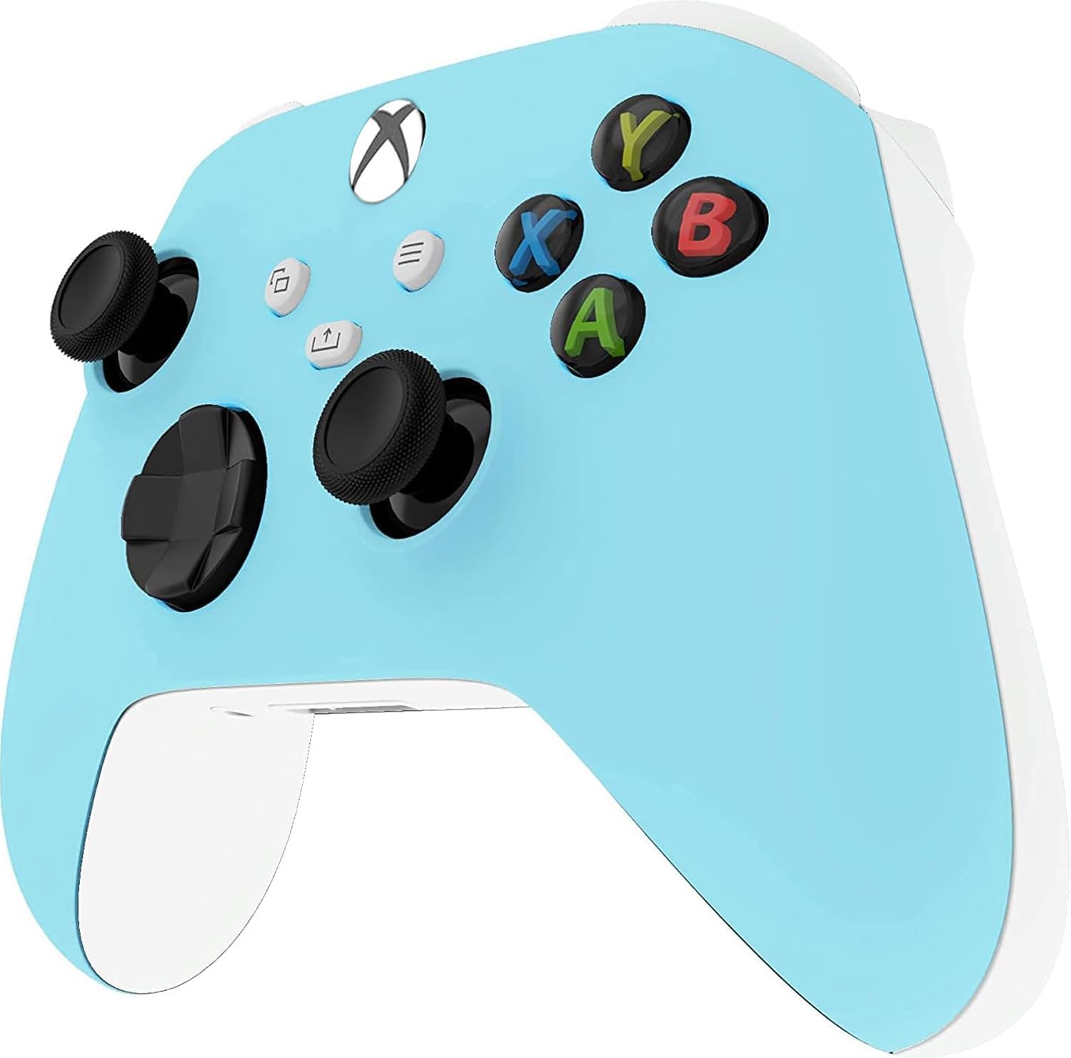 Left. Custom Controllerzz - Custom Wireless Controller for Xbox Series X|S, Xbox One, & PC - Baby Blue.