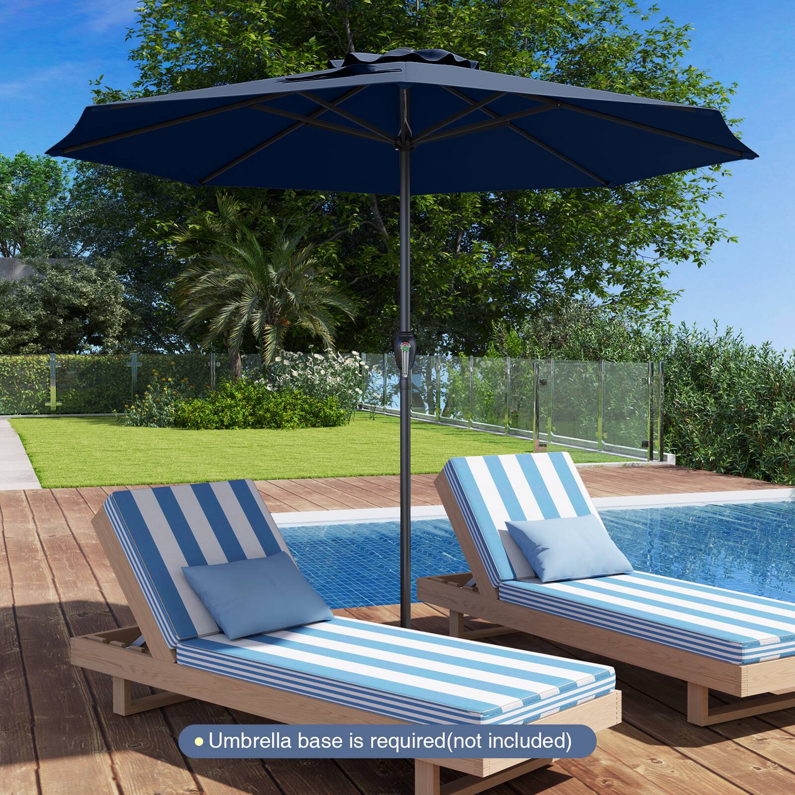 Umbrella base is required (not included)