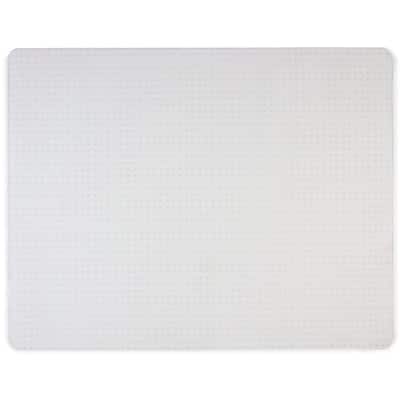 Front. Staples - Carpet Chair Mat, 46" x 60'', Flat-Pile - Clear.