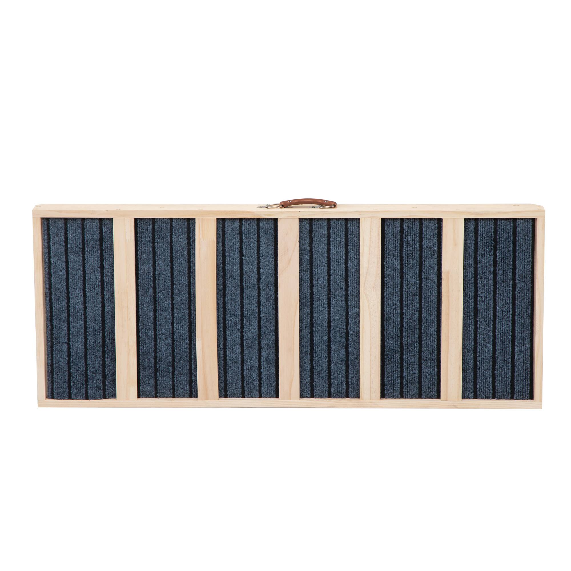 Alt View 1. APRILSOUL - 39in Long Wooden Pet Ramp Folding Dog Cat Ramp with Height Adjustment From 16.3in to 24in and Non-Slip Mat for Bed Couch.