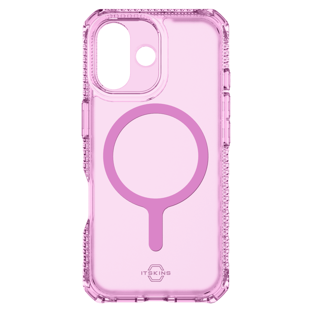 Alt View 3. Itskins - HYBRID R // VAPOR MagSafe Case for Apple iPhone 17 - Light Pink.