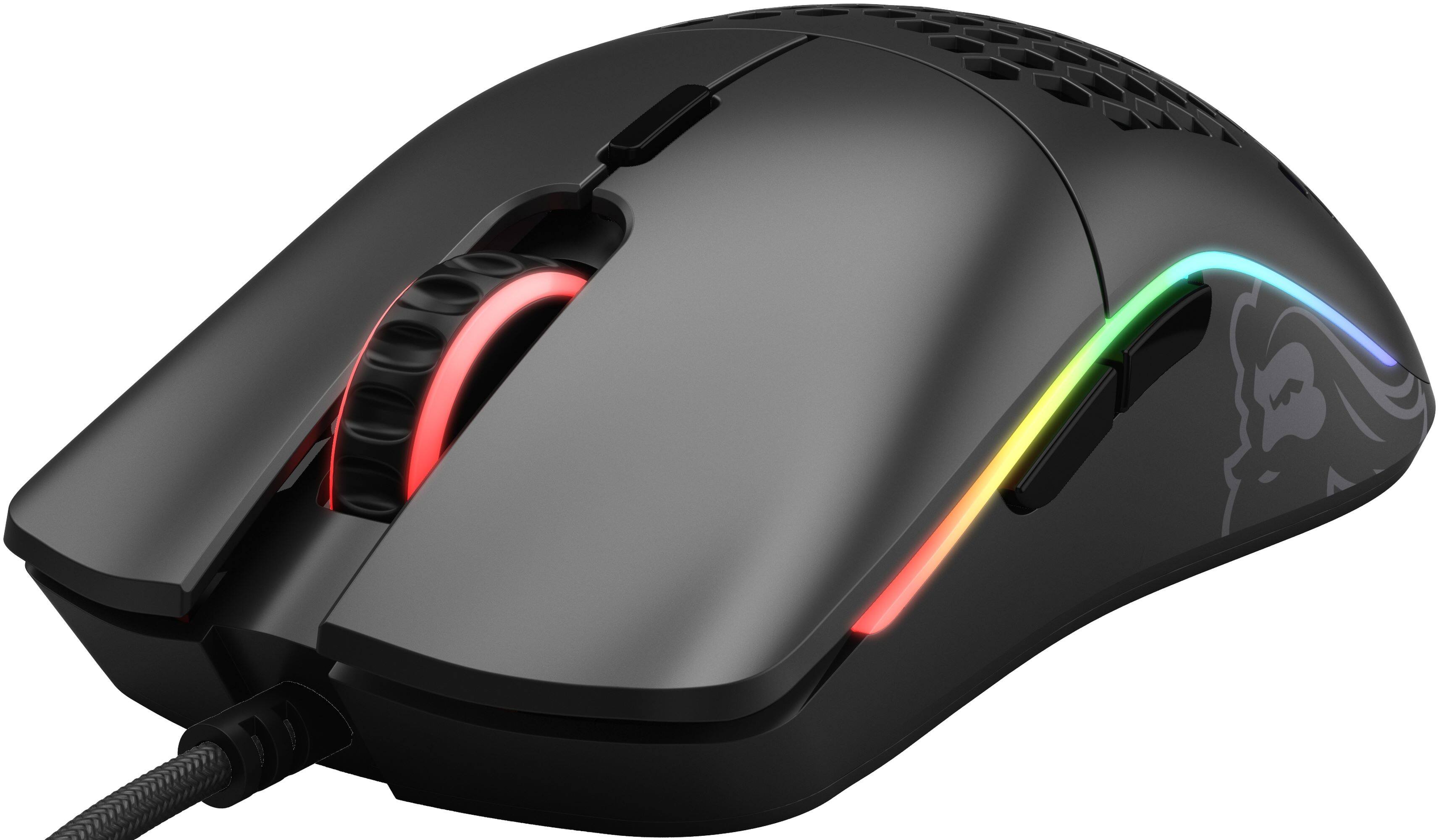 Angle. Glorious - Model O Wired Optical Honeycomb RGB Gaming Mouse - Matte Black.