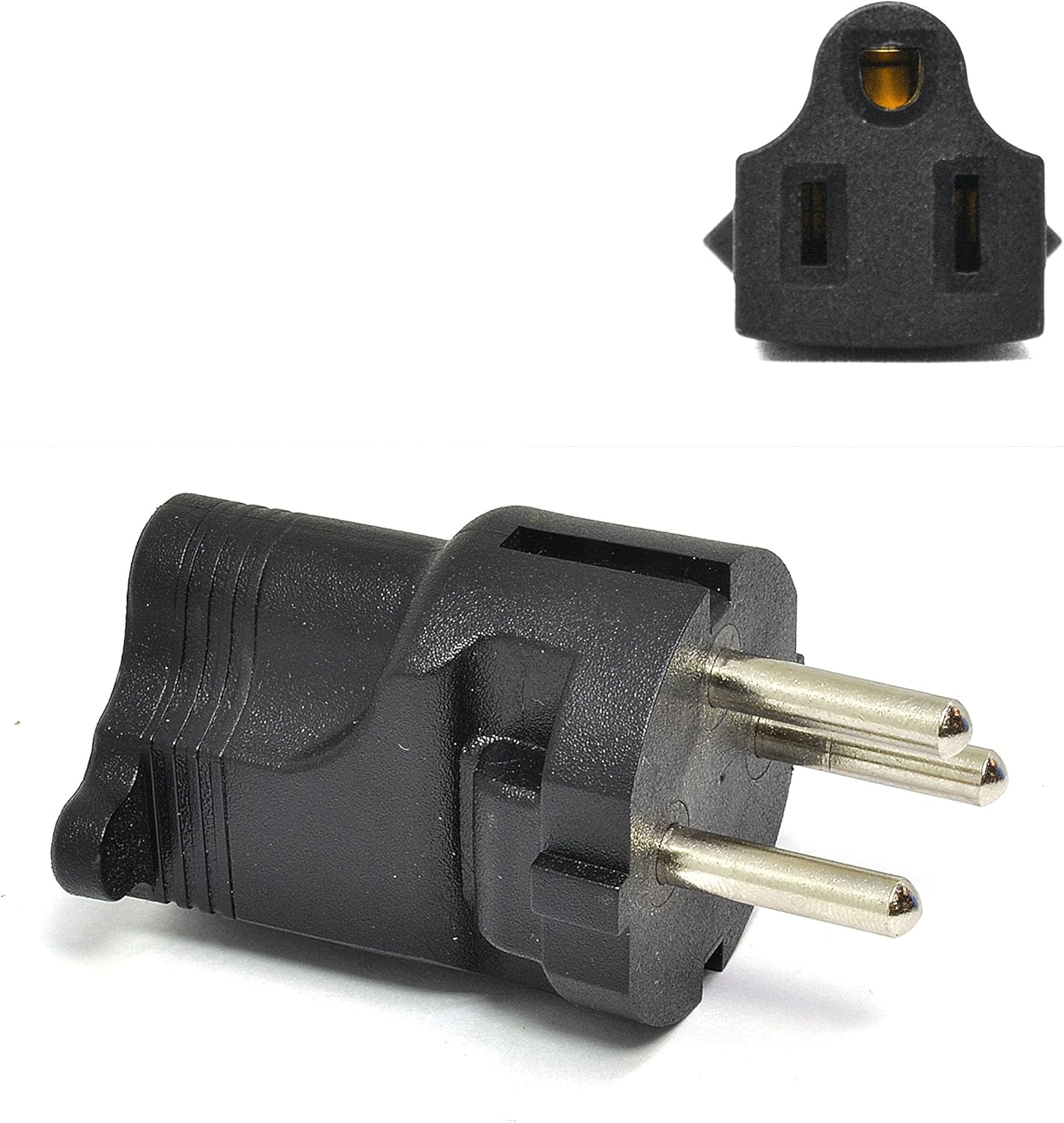 Ceptics - Israel & Palestine Travel Plug Adapter – Type H (SI 32), ETL Certified, Industrial Grade, Compact (IG-14) - Black