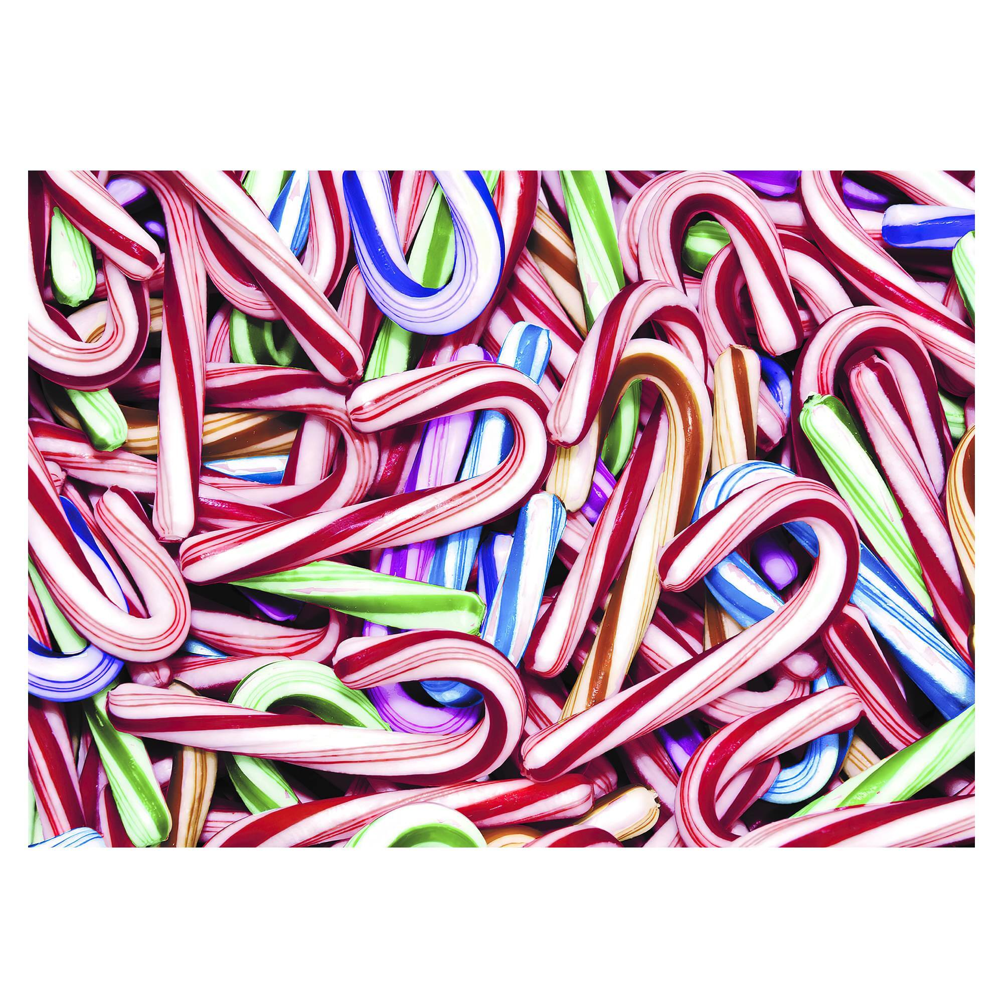 Toynk - Candy Cane Collage 1000 Piece Jigsaw Puzzle - Red/White