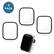 Alt View 1. Qixxronics - 3PACK Case for Apple Watch Series 3 42mm, Built-in Tempered Glass Screen Protector - Clear.