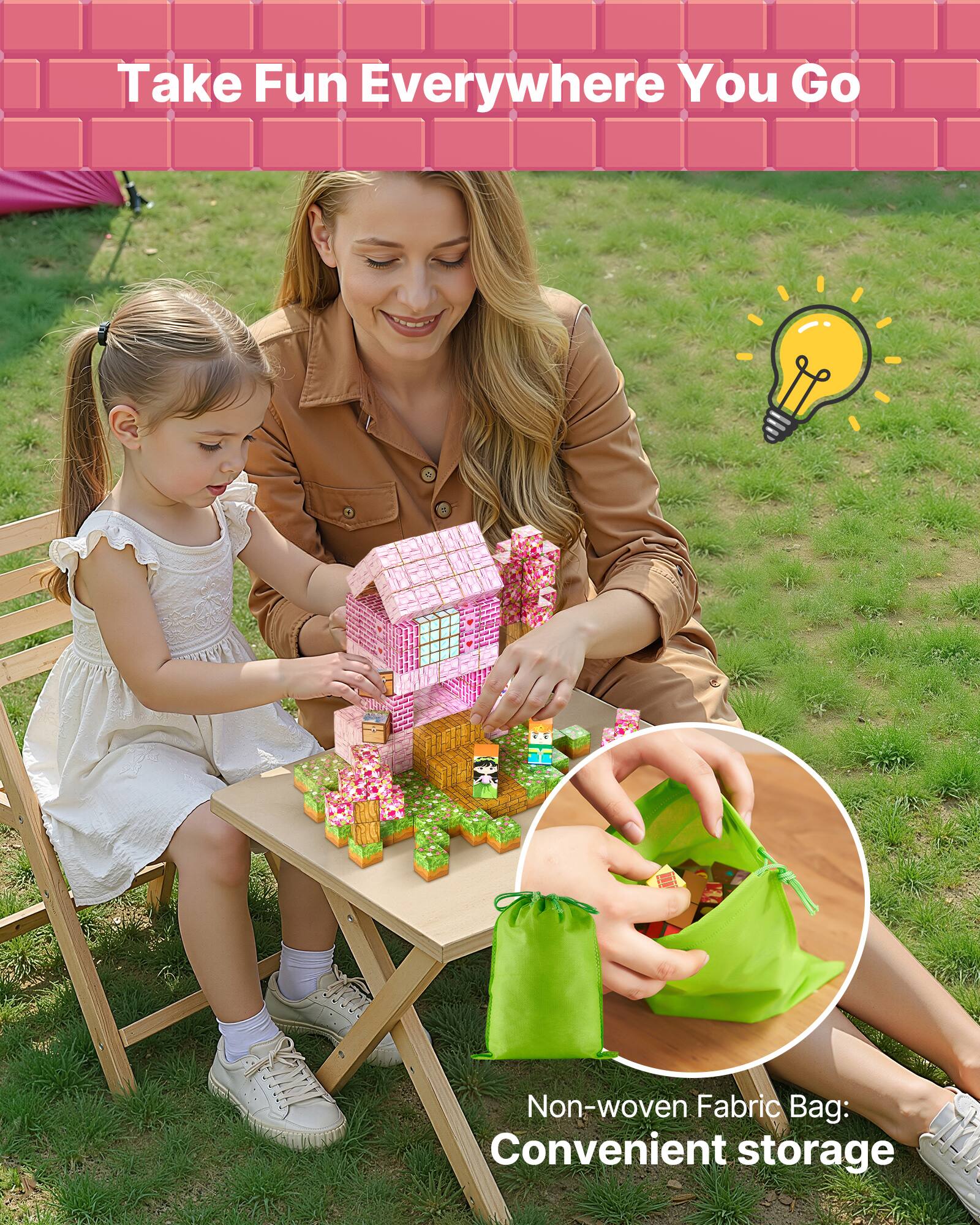 Take Fun Everywhere You Go
Non-woven Fabric Bag: Convenient storage