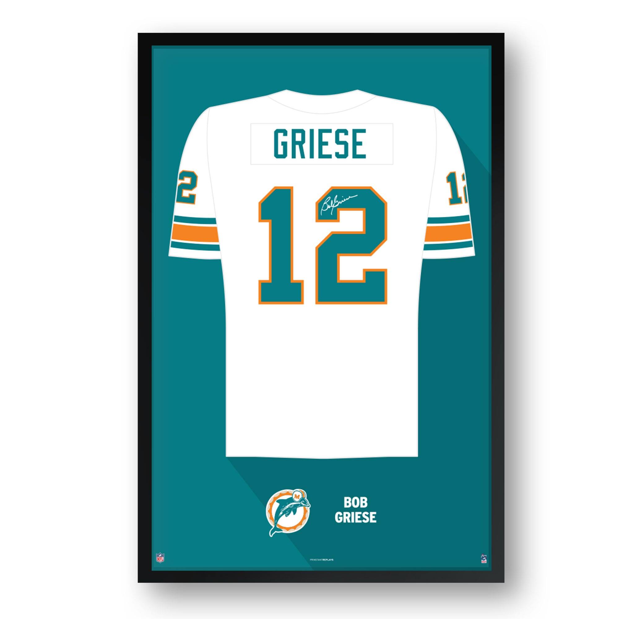 Bob Griese Miami Dolphins Framed 27" x 39" Retired Jersey Art Print