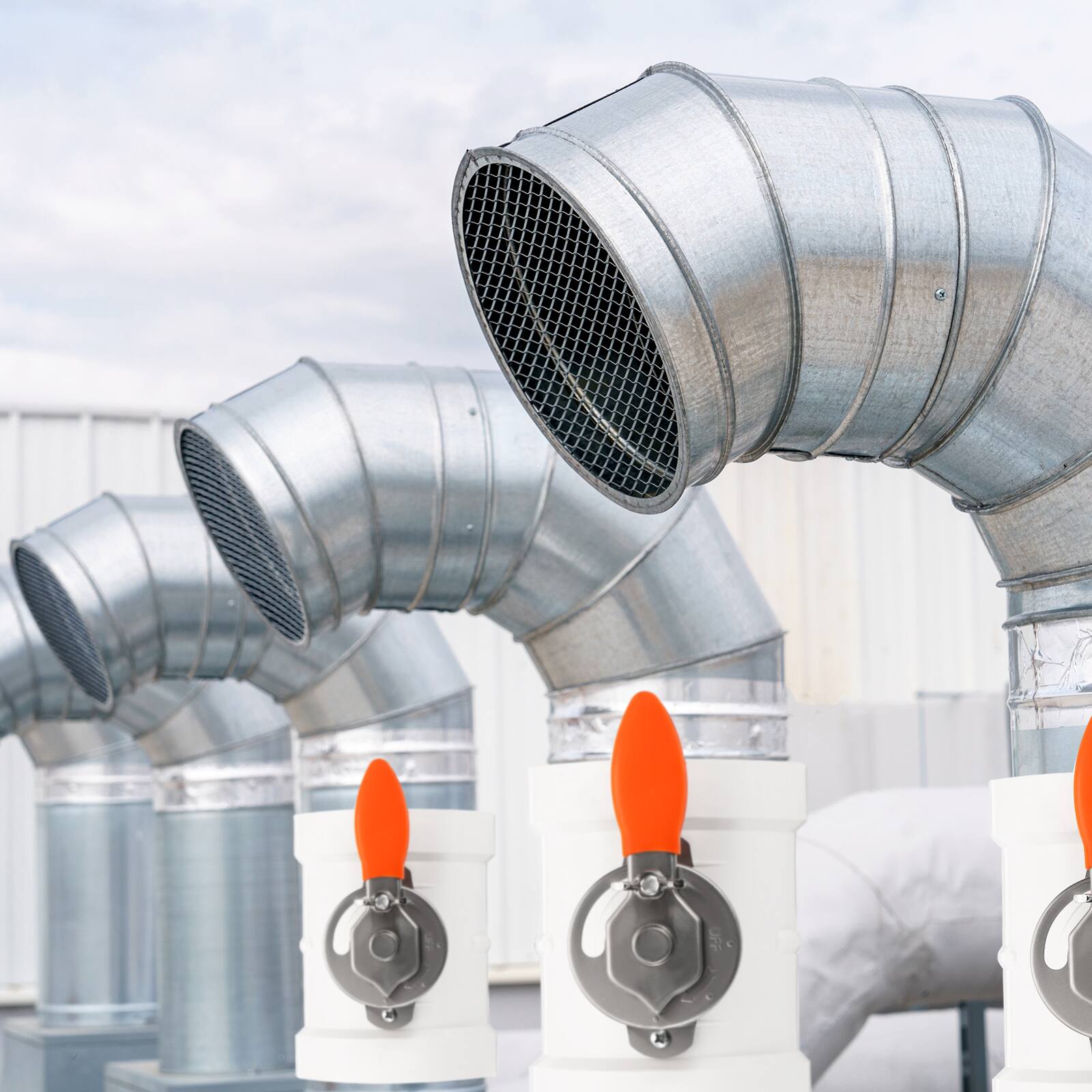 Alt View 5. Unique Bargains - 8 Inch HVAC Duct Manual Volume Damper, PVC Adjustment Flame Retardant Airflow Backdraft Damper Control for HVAC System - White.
