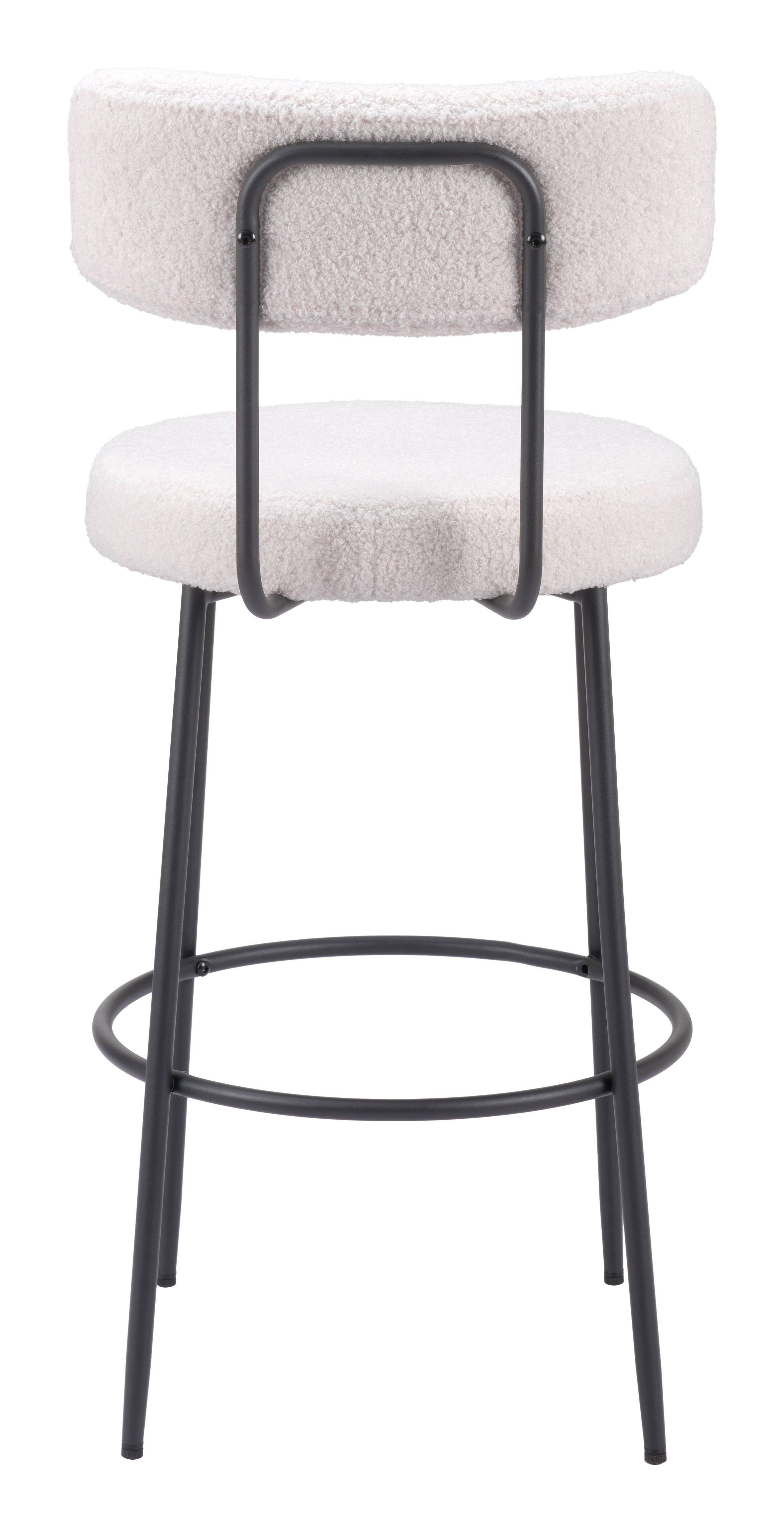 Alt View 2. Hivvago - Blanca Barstool (Set of 2) Ivory - Ivory.
