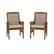 Front. Walker Edison - Cypress Acacia Wood Patio Chairs, Set of 2 - Dark Brown.