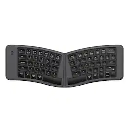 Keychron - B11 Pro 65% Alice Ultra-Slim Wireless Foldable Keyboard with ZMK and Built-in AI Launcher - Space Gray