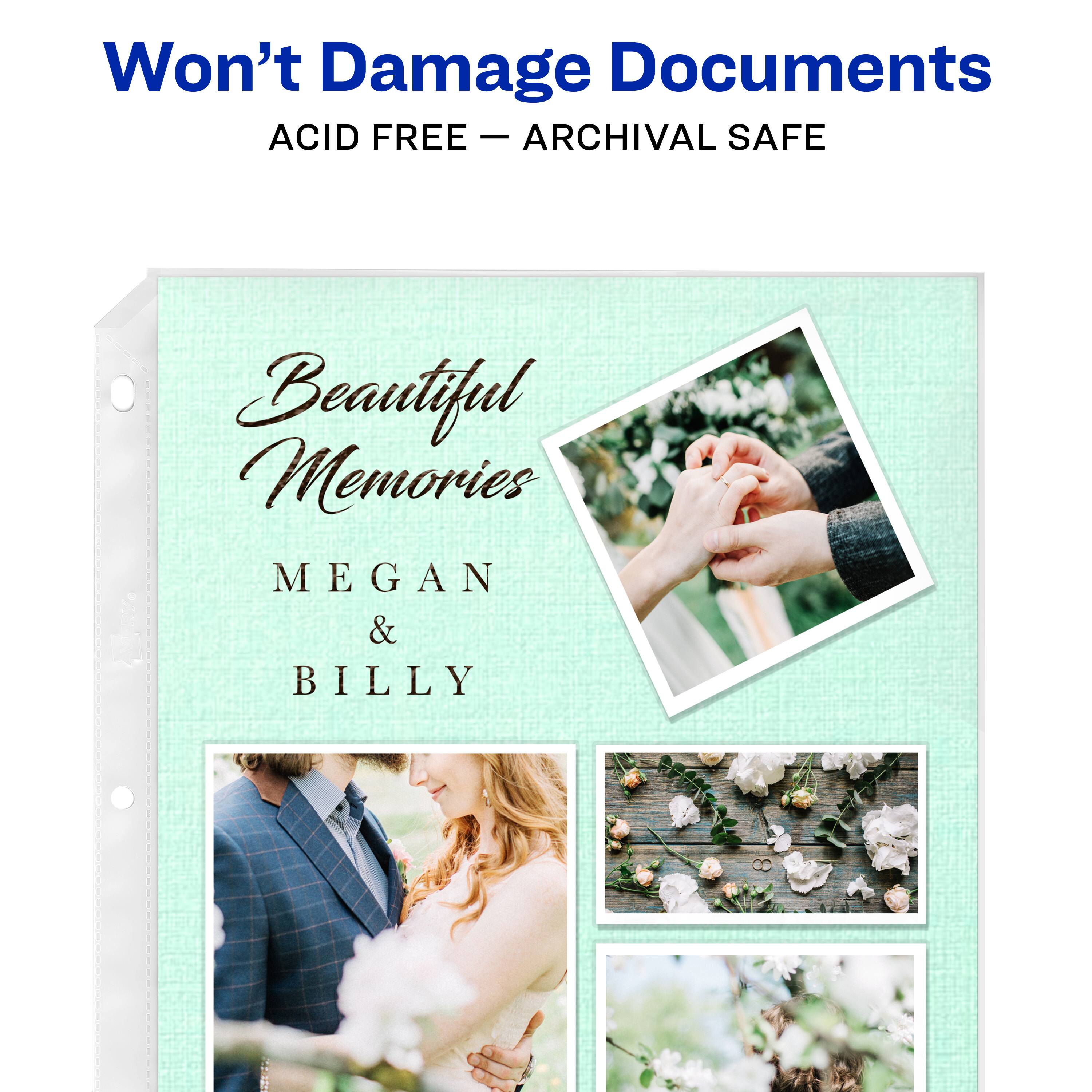 Won't Damage Documents  
ACID FREE - ARCHIVAL SAFE  

Beautiful Memories  
MEGAN & BILLY