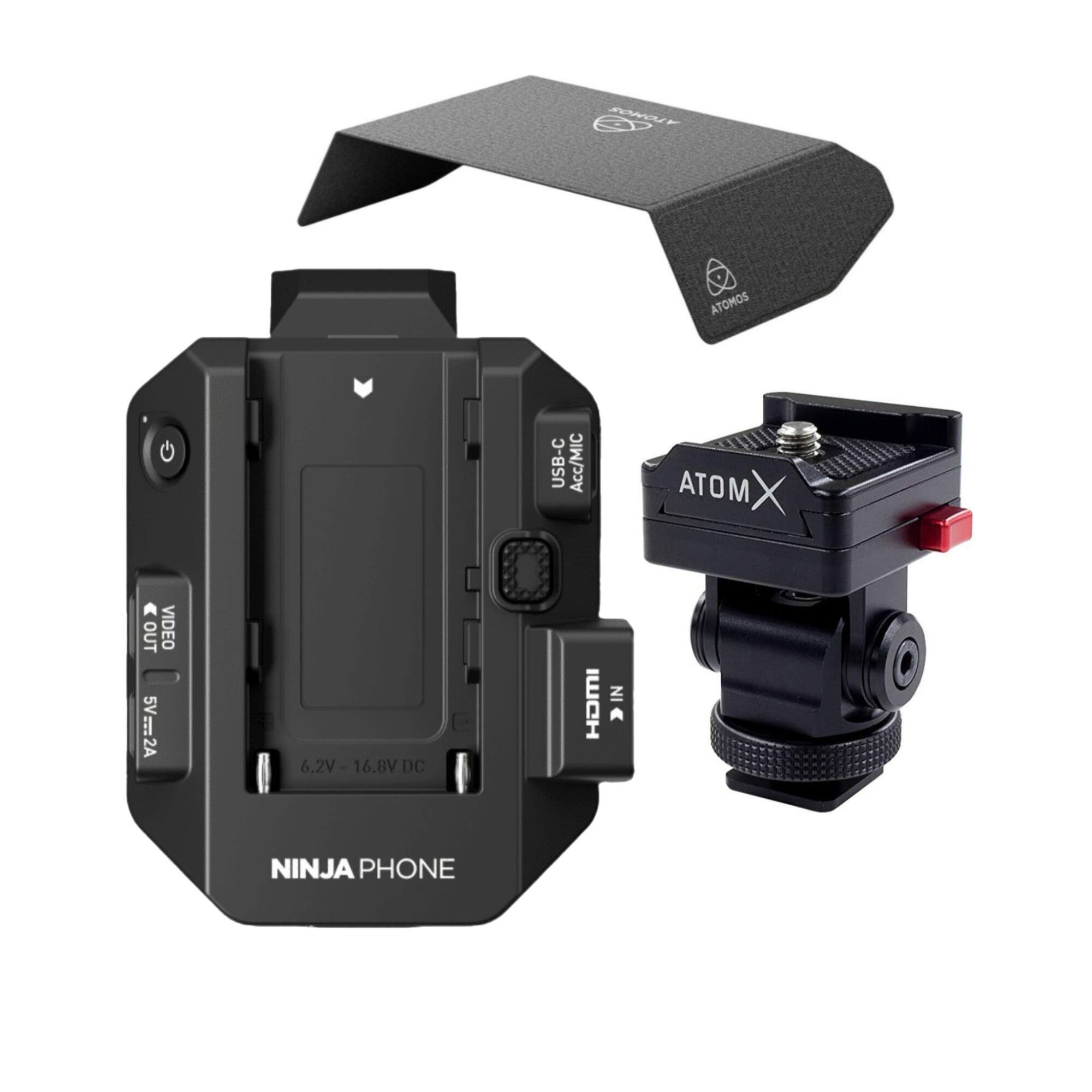 ATOMOS USB-C Acc/MIC ATOM X OUT VIDEO 5V=2A 6.2V - 16.8V DC HDMI IN A NINJA PHONE