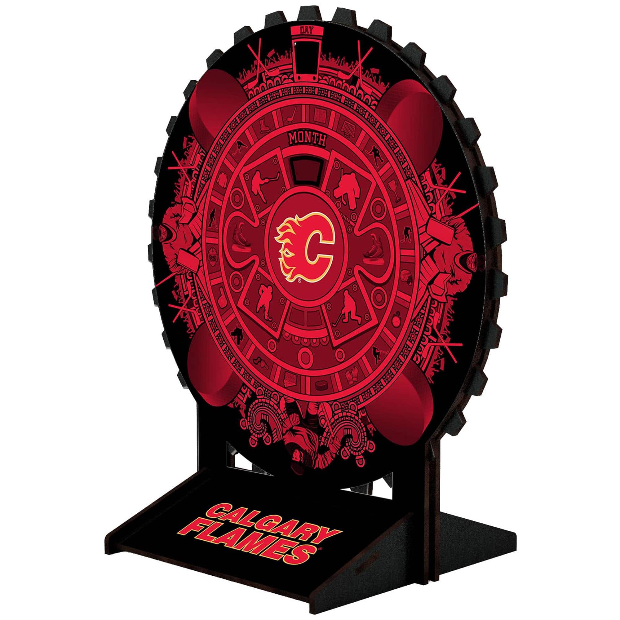 Fan Creations - Calgary Flames Aztec Circle Desk Calendar - Multicolor