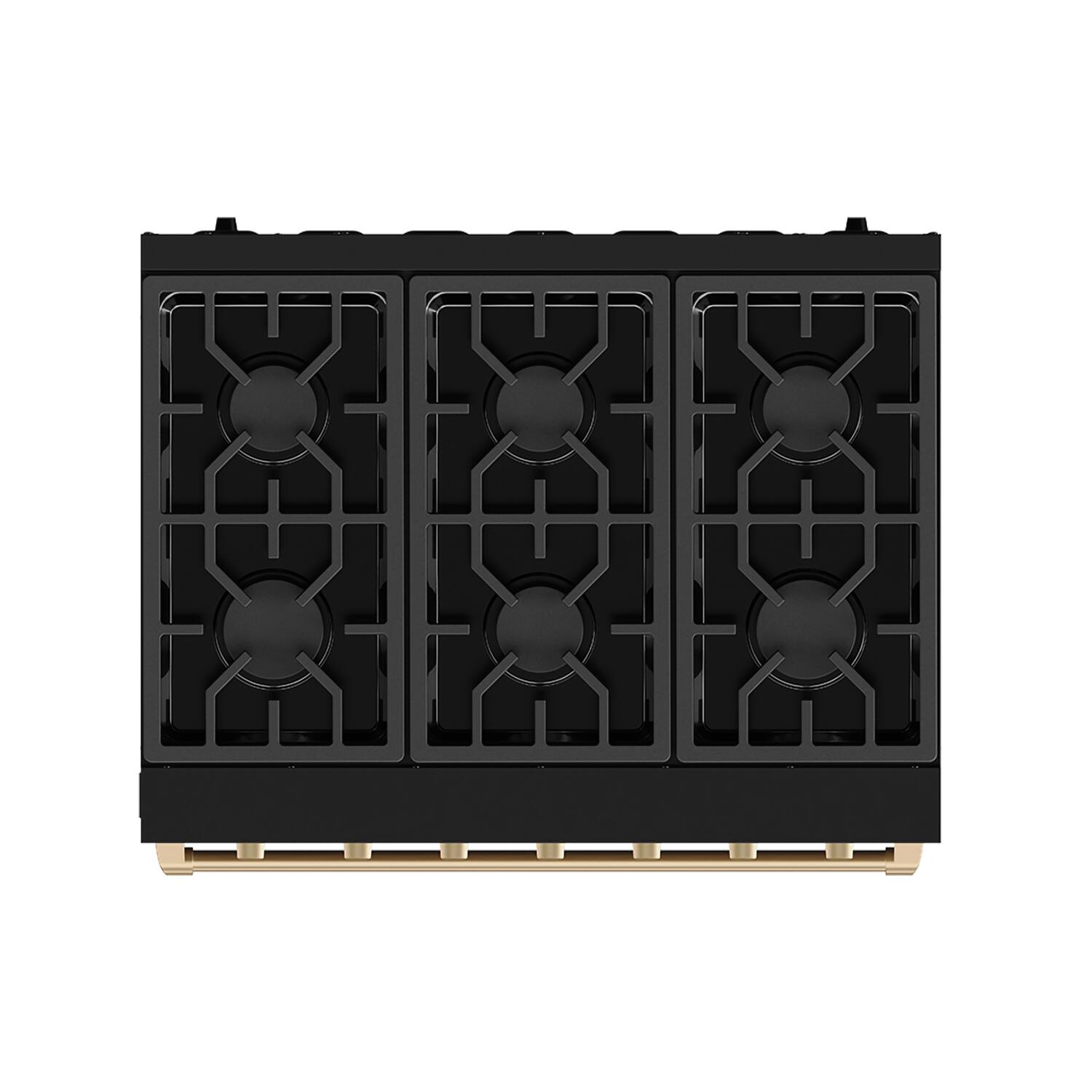 Back. Thor Kitchen - Gordon Ramsay Series by Thor Kitchen 6.0 Cu. Ft Freestanding Gas Range with Bronze Hardware - Black.