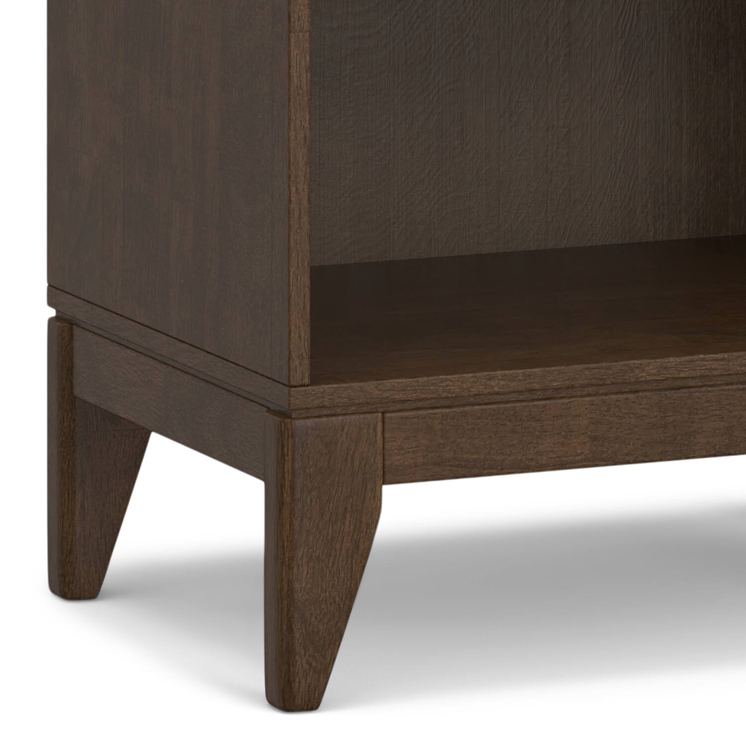 Alt View 6. Simpli Home - Harper SOLID HARDWOOD 66 inch x 24 inch Mid Century Modern 5 Shelf Bookcase in Walnut Brown - Walnut Brown.