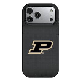 Keyscaper - NCAA - Purdue Boilermakers Linen Logo iPhone Magnetic Bump Case - 17 Air - Black