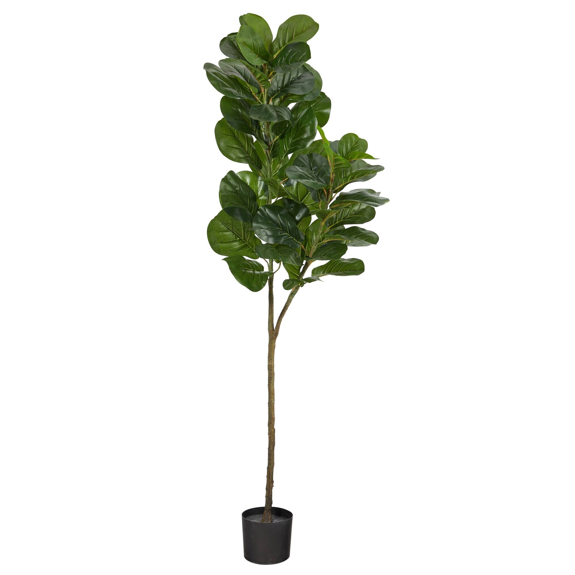 Front. BreeBe - 4.5' Fiddle Leaf Fig Artificial Tree - Green.