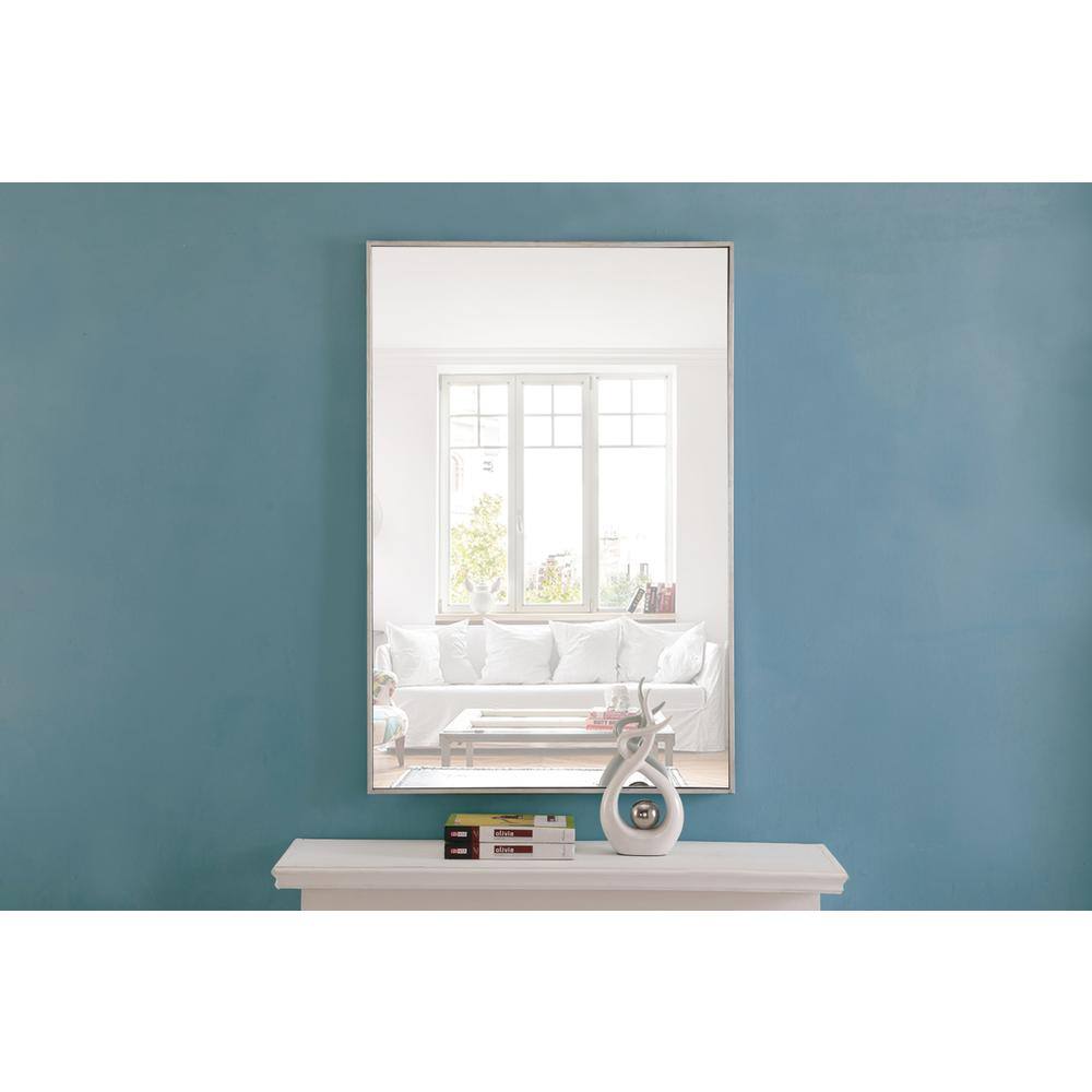 Alt View 9. Elegant Decor - Metal frame Rectangle Mirror 28 inch Silver - Silver.