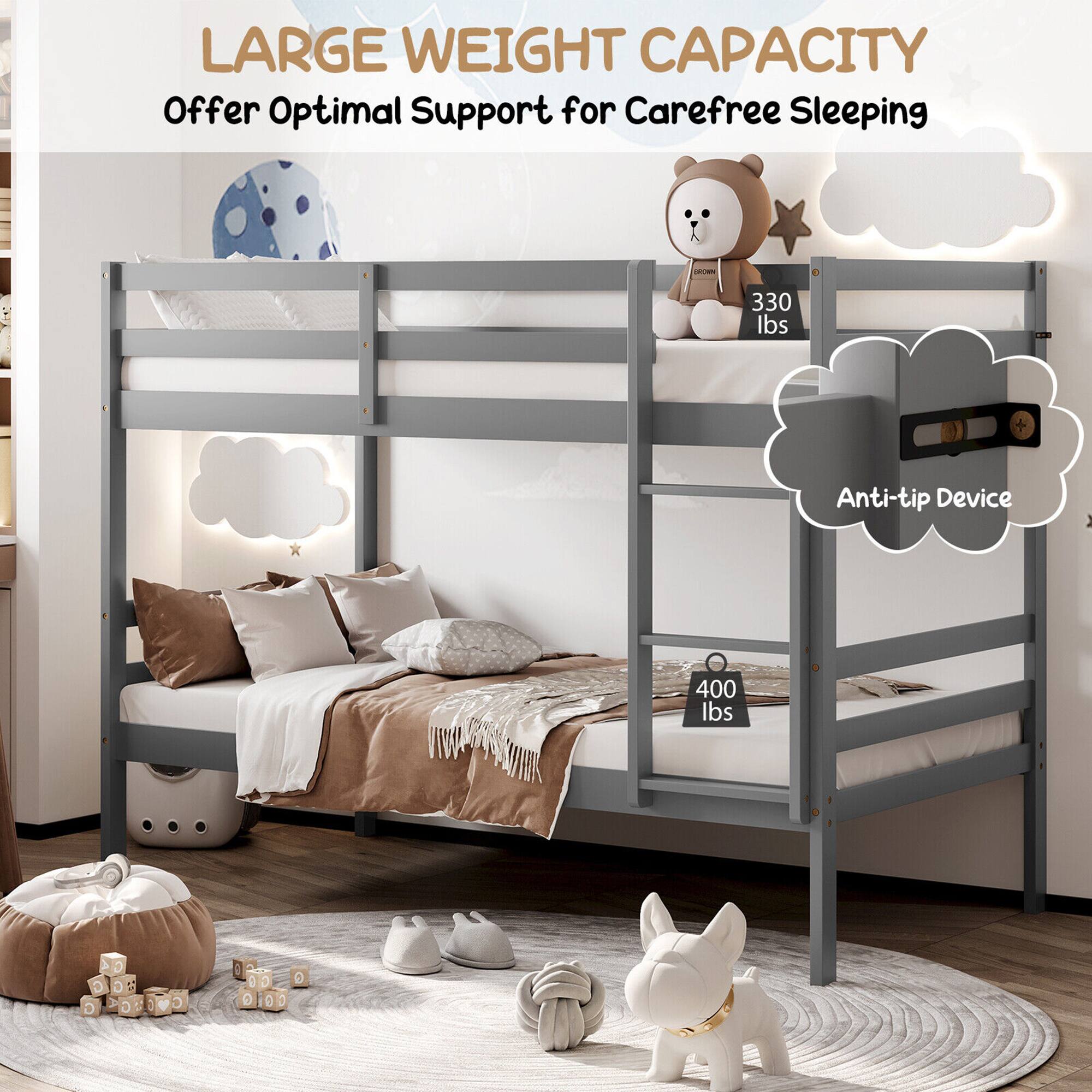 LARGE WEIGHT CAPACITY  
Offer Optimal Support for Carefree Sleeping  

330 lbs  

Anti-tip Device  

400 lbs