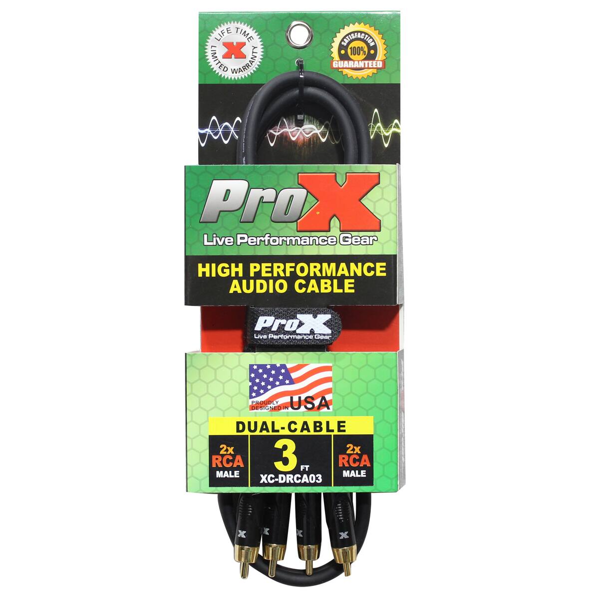ProX XC DRCA3 3' Dual RCA M to Dual RCA M Unbalanced High Performance ...