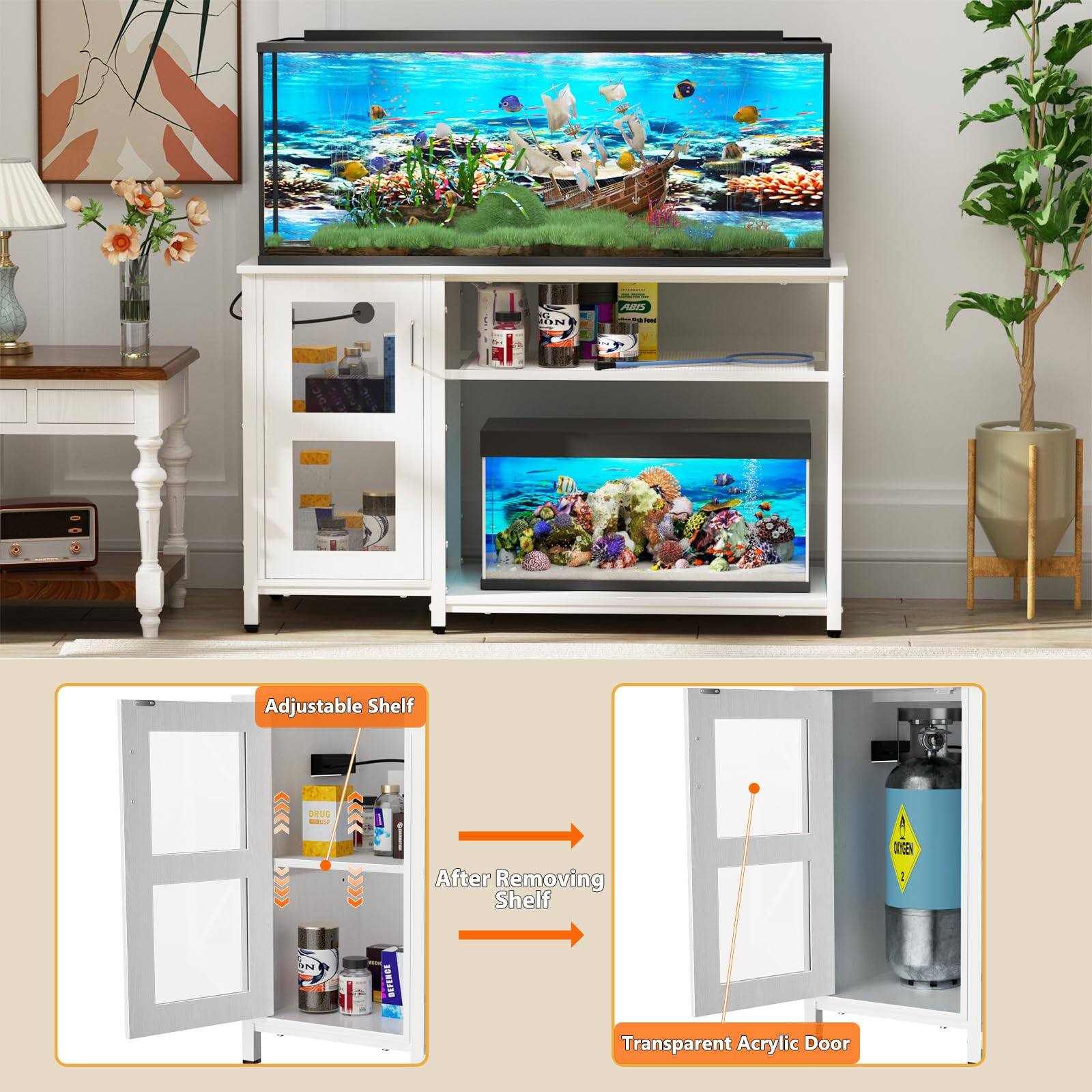 Aan SN4 - Adjustable Shelf 2096  
- After Removing Shelf D  
- Transparent Acrylic Door