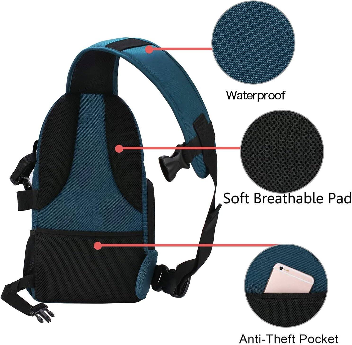 Waterproof Soft Breathable Pad Anti-Theft Pocket