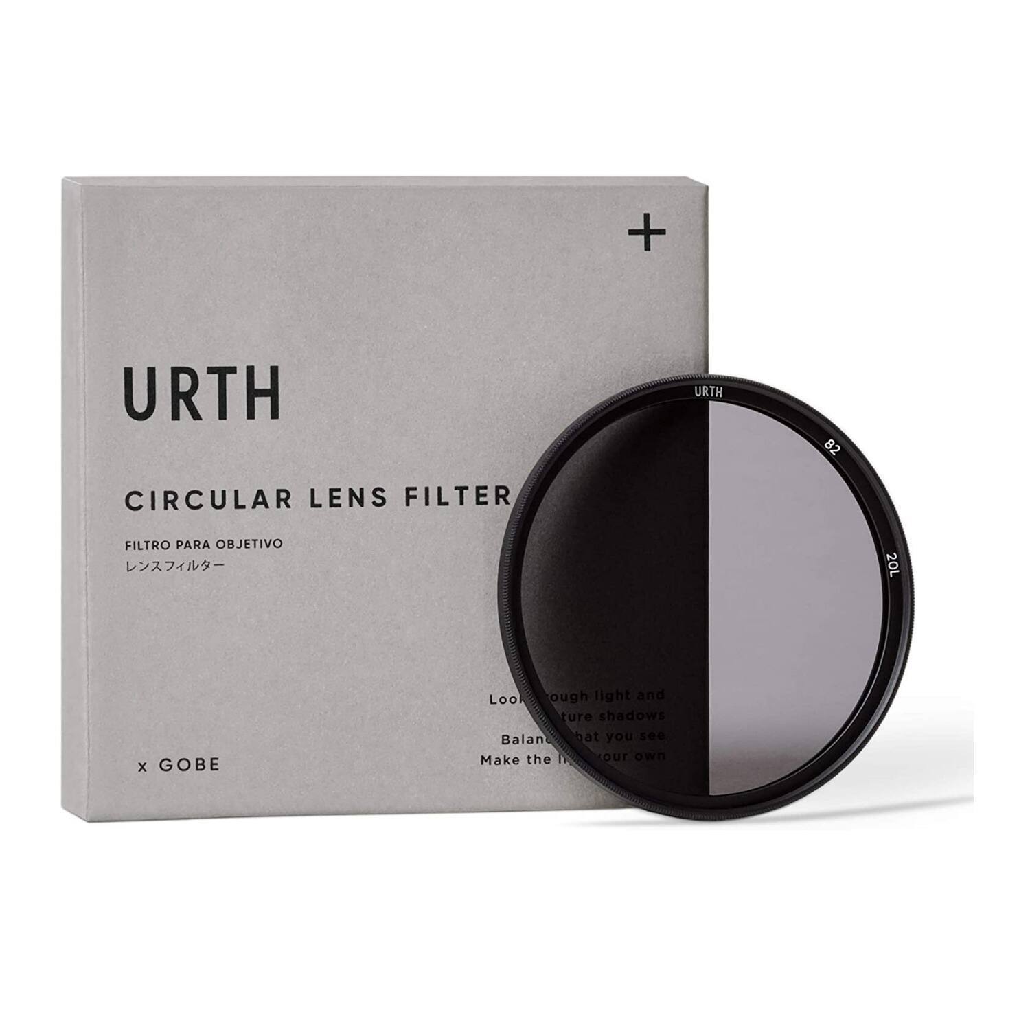 Front. Urth - Urth 82mm ND4 2 Stop Nano-Coating Circular Lens Filter Plus with Ultra-Slim Rim.