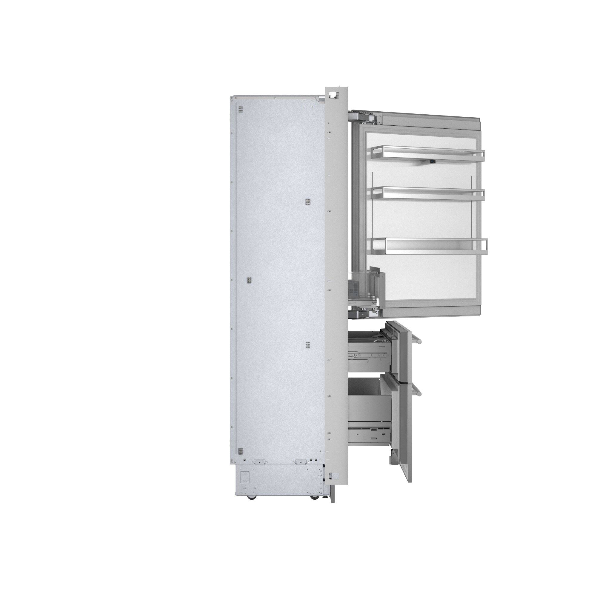 Alt View 1. Thermador - Freedom Collection 18.8 Cu. Ft. Bottom Freezer Built-in Smart Refrigerator with Masterpiece Series Handles - Stainless Steel.