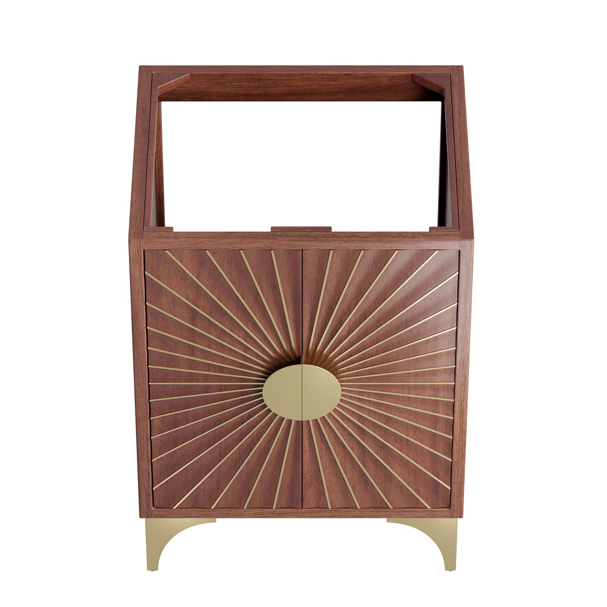 Alt View 4. Modway - Daylight Bathroom Cabinet Basin Not Included by Modway - Walnut.