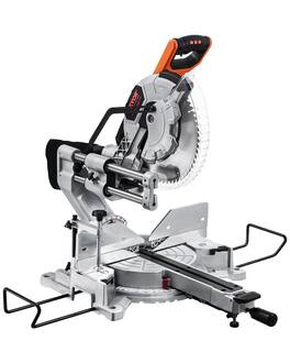 VEVOR - Sliding Compound Miter Saw, 12-Inch Blade, 15 Amp Motor, 60-Tooth, Corded Double Bevel Sliding Miter Saw, LED Precision - Silver