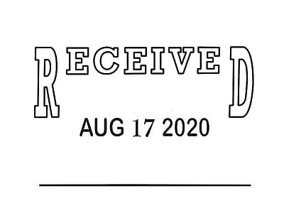 RECEIVED  
AUG 17 2020